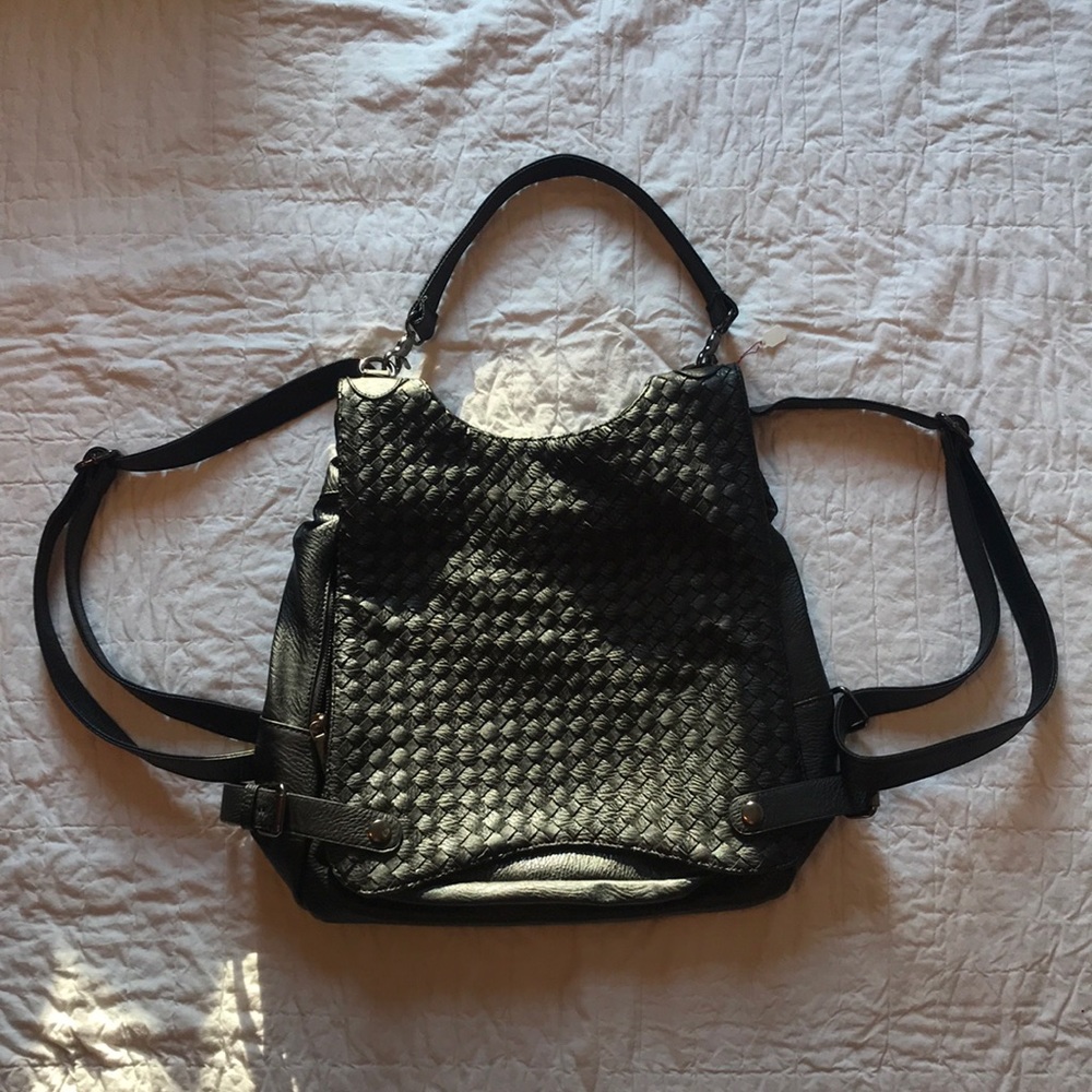 Black Leather Backpack